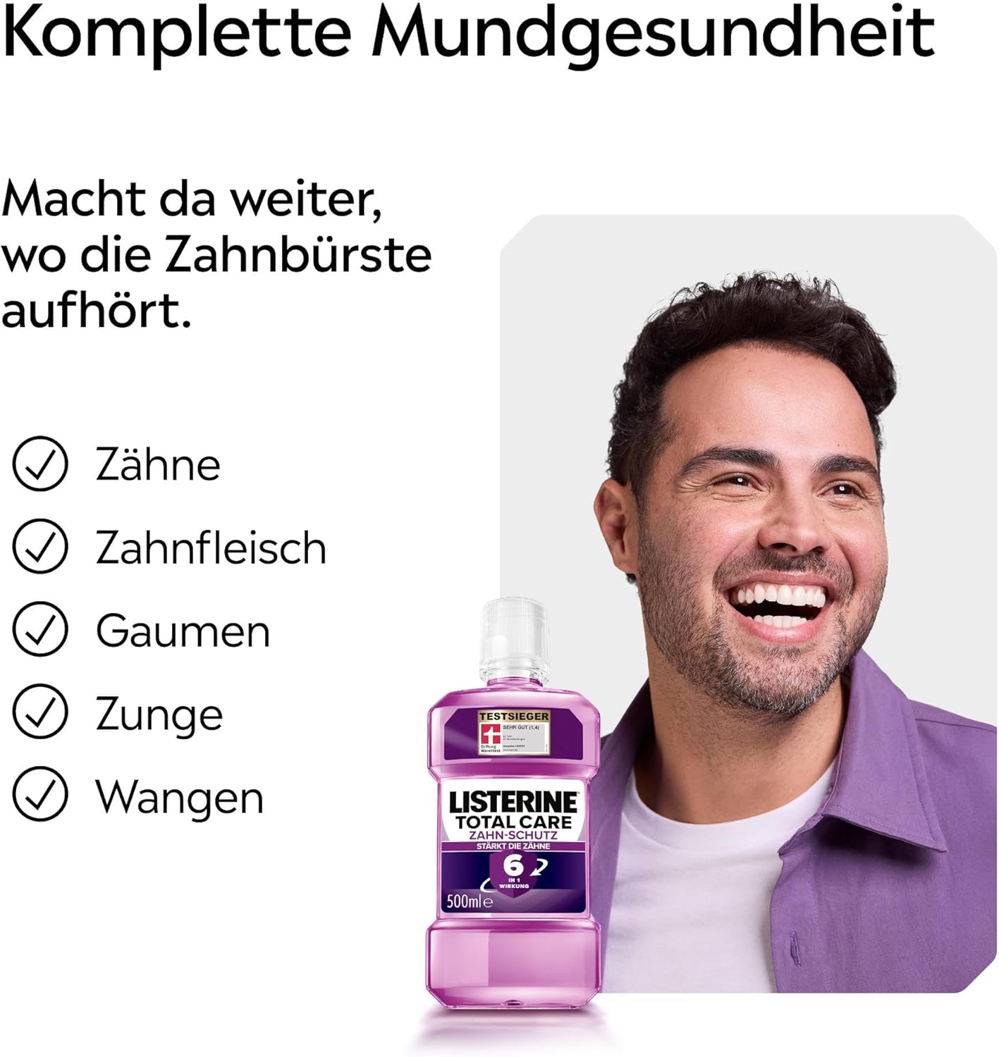 Thumbnail 6 de LISTERINE Total Care Mundspülung 6×500 ml für Kariesschutz 🦷