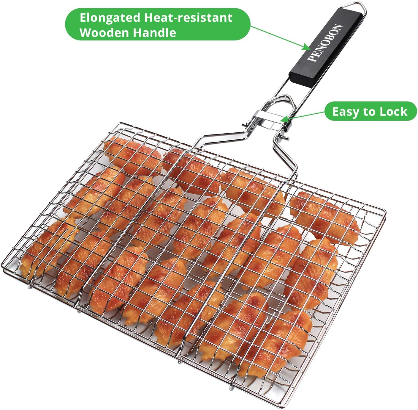 Detalle 2 de penobon Fisch-Grillkorb für 2 bis 3