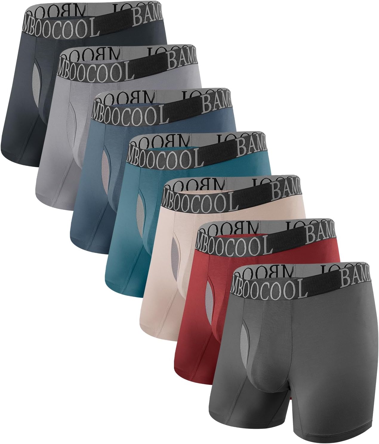 Detalle de BAMBOO COOL BreezeBoo Men's Ultra Breathable Mesh Boxer Briefs with Lightweight Waistband