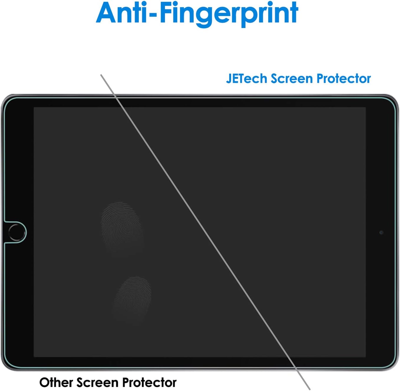Detalle de JETech tempered glass screen protector for iPad 10.2-inch (9th/8th/7th gen, 2021/2020/2019) – 2-pack