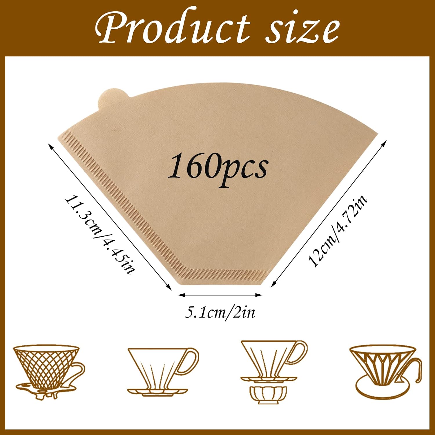 Detalle 2 de Unbranded #4 Cone Coffee Filters 160 Count