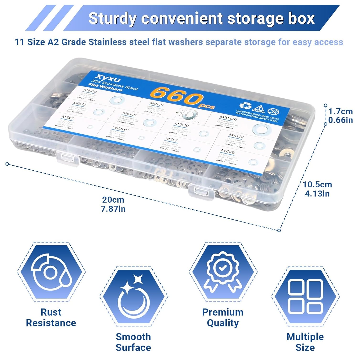 Thumbnail 2 de Xyxu 660pcs Stainless Steel Washers
