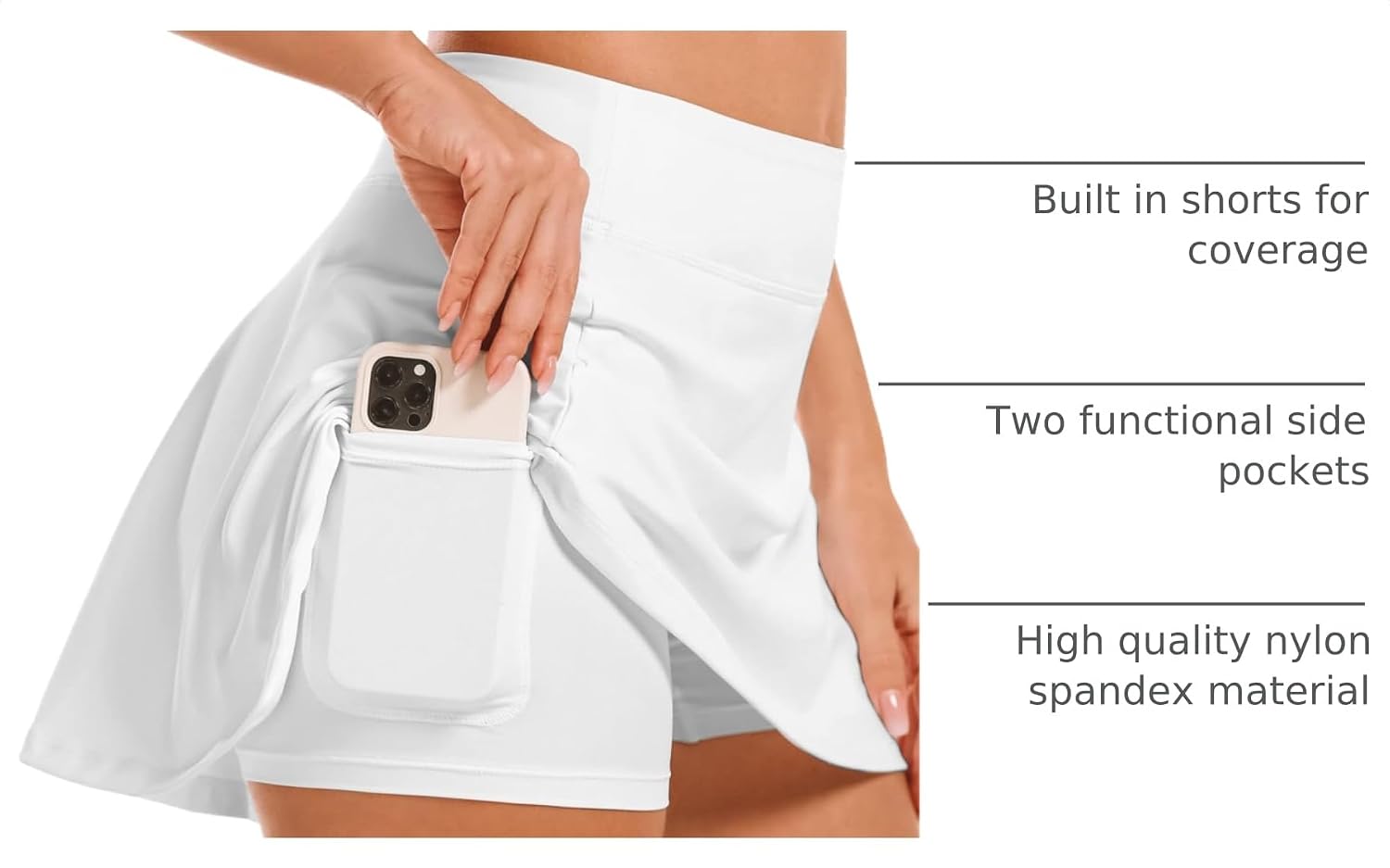 Detalle 2 de Stelle Women's Tennis Skort High Waisted
