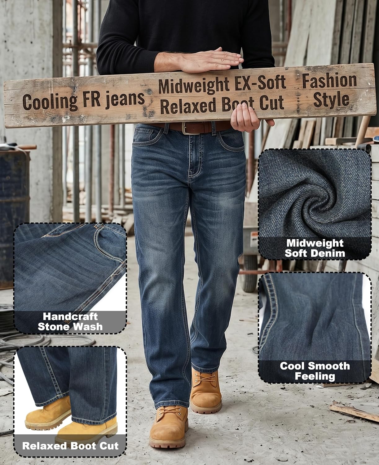 Thumbnail 4 de BOCOMAL FR Work Jeans 10 oz Cotton