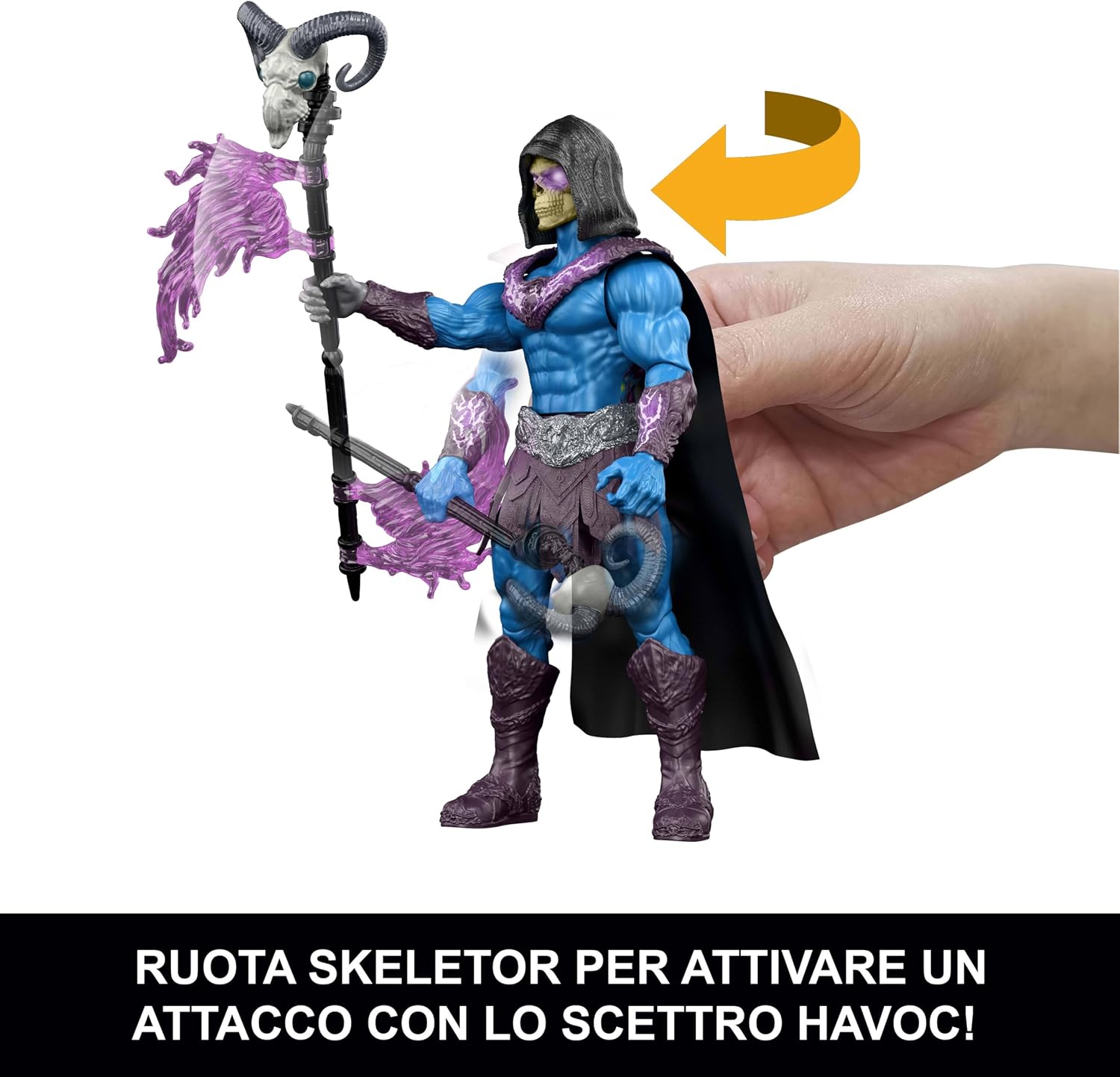 Thumbnail 1 de Masters of the Universe: Skeletor, action figure con scettro Havoc – 14 cm, versione ispirata al film 2026