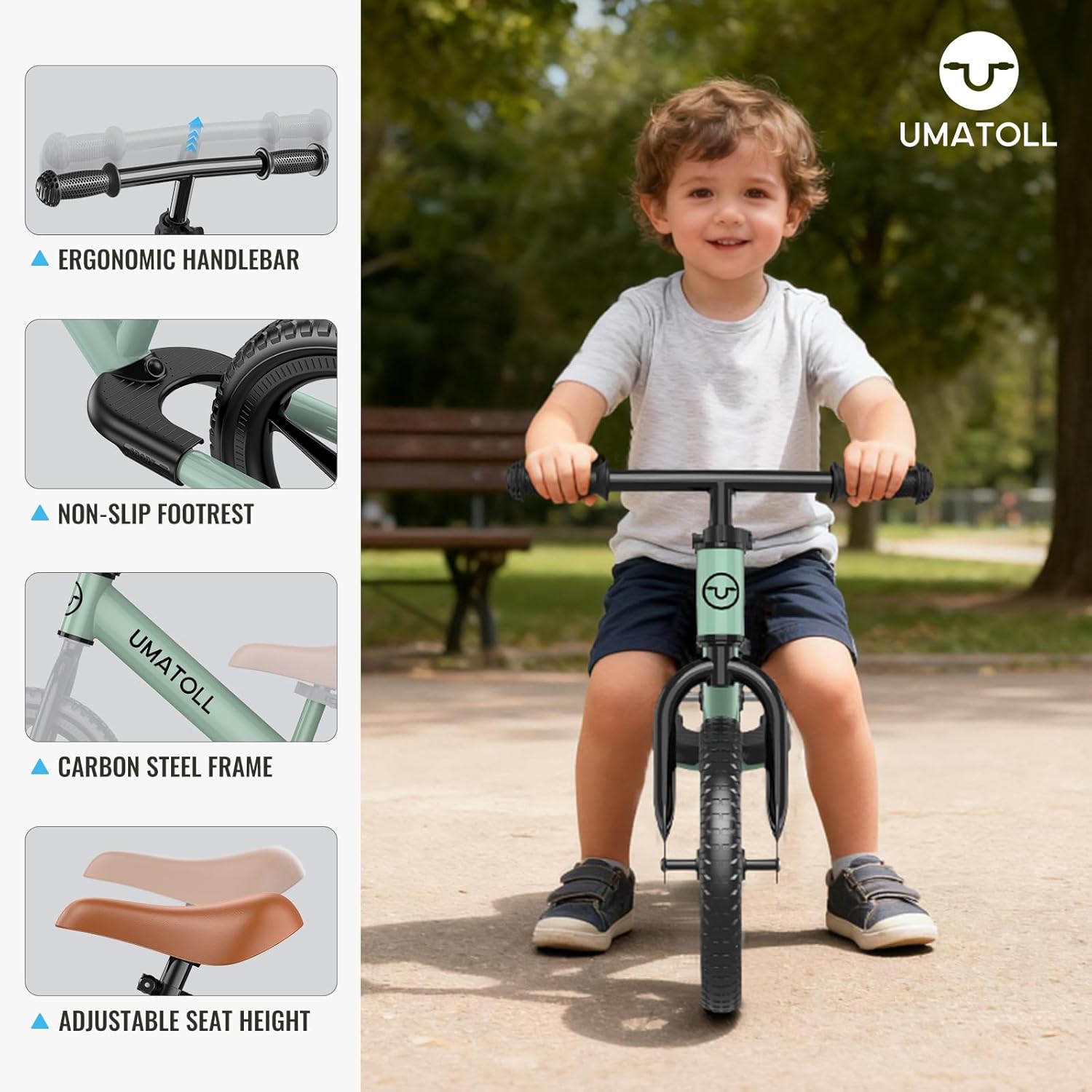 Thumbnail 6 de Umatoll Toddler Balance Bike: Adjustable 2-5 Year Old Toy Bicycle for Safe, Early Riding