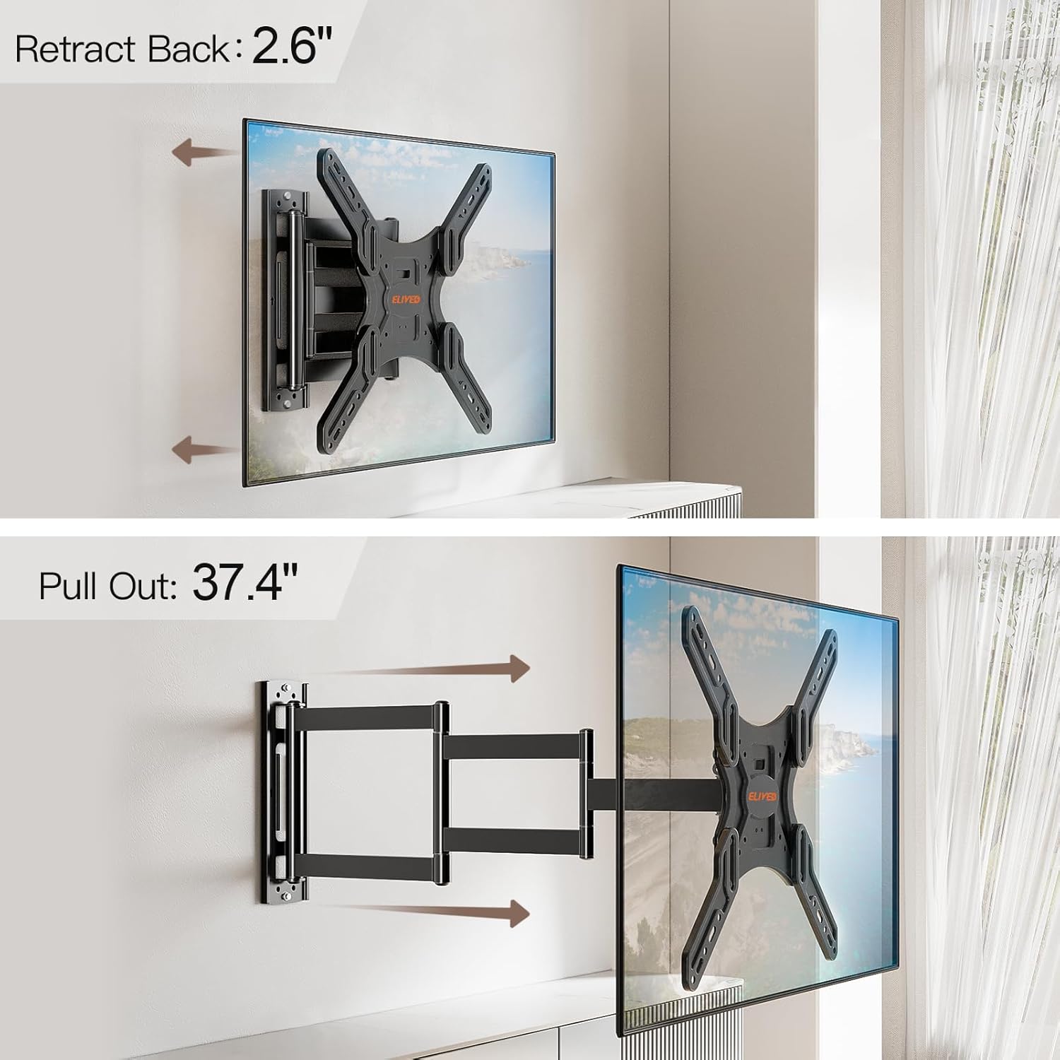 Thumbnail 1 de ELIVED Long Arm TV Mount 37.4in
