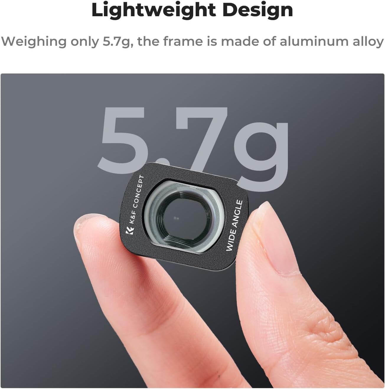 Detalle de K&F CONCEPT Magnetic 1.2X Anamorphic Lens + Wide Angle Filter Kit for DJI Osmo Pocket 4/3 (FD161)