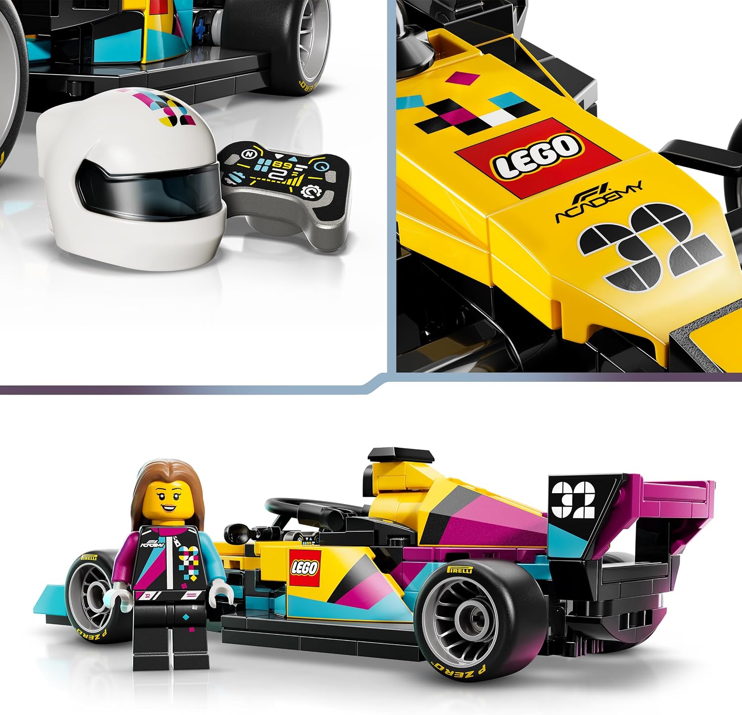 Thumbnail 3 de LEGO Speed Champions Voiture de Course F1 Academy 77258 – Maquette avec Minifigurine Femme Pilote