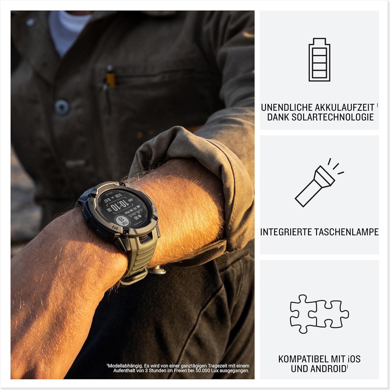 Thumbnail 2 de Garmin Instinct 2X Solar 50 mm – GPS-Smartwatch mit Solar-Laden, Multi-Satellitenempfang und Trainingszustand