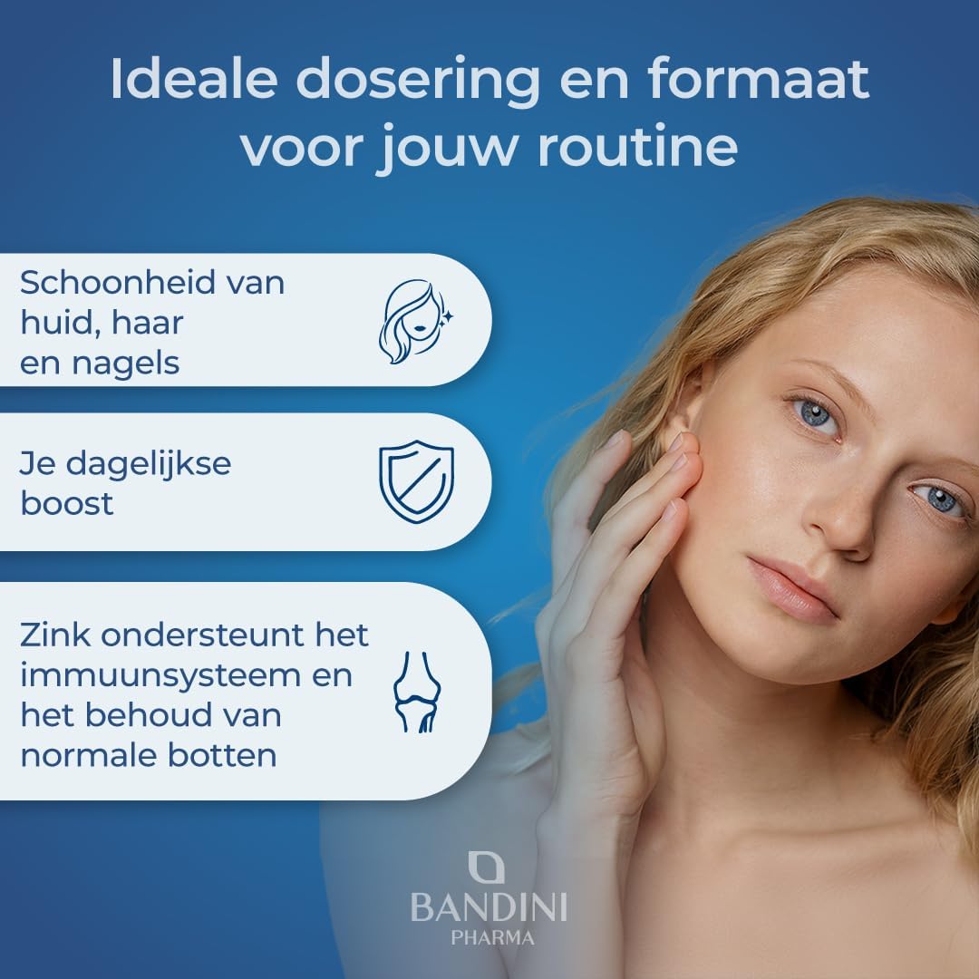 Detalle 2 de BANDINI Zinkbisglycinaat 400 tabletten, vegan supplement