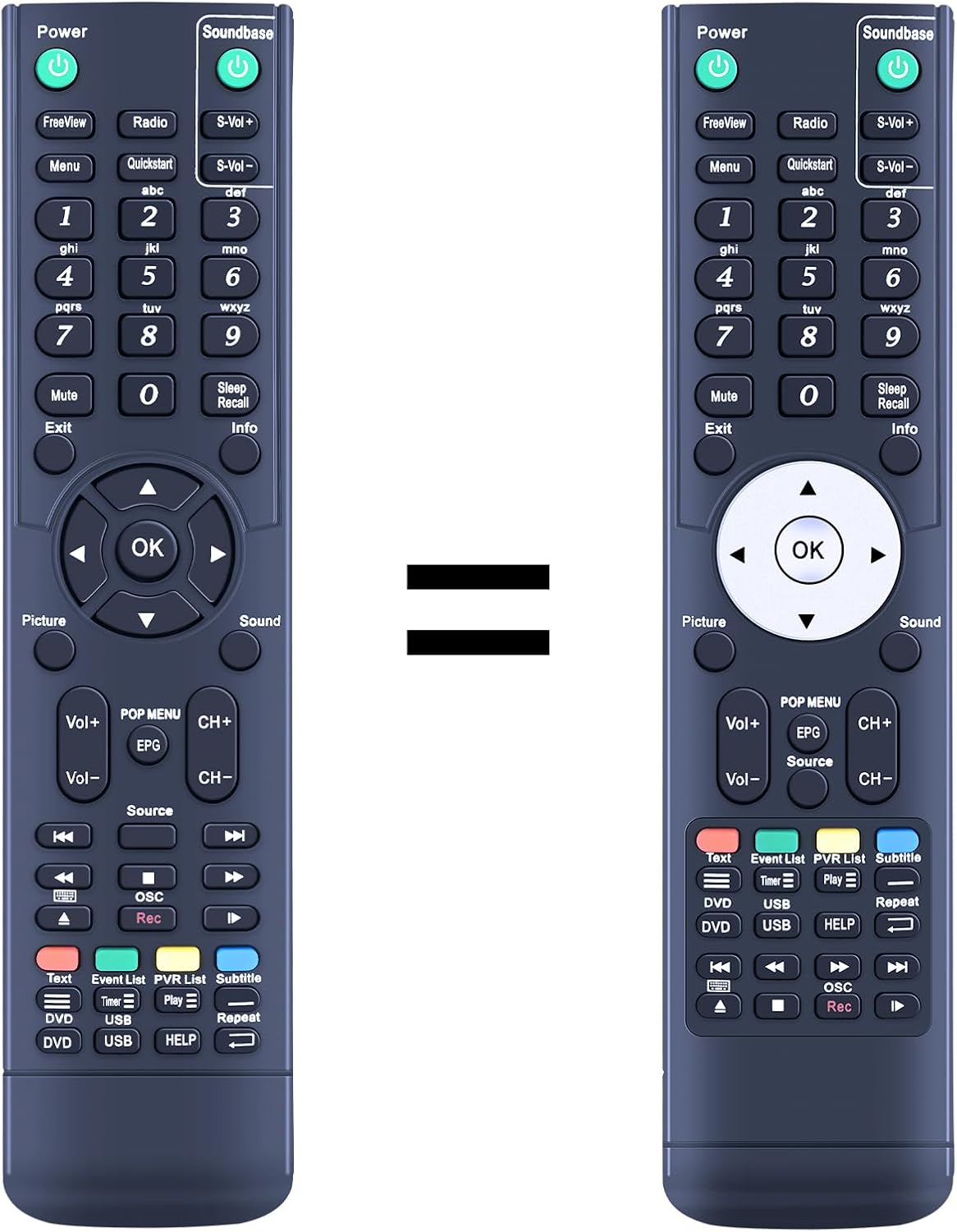 Thumbnail 6 de TCNOUMT RCC004 replacement remote for TCL Cello Neon TVs and DVD models