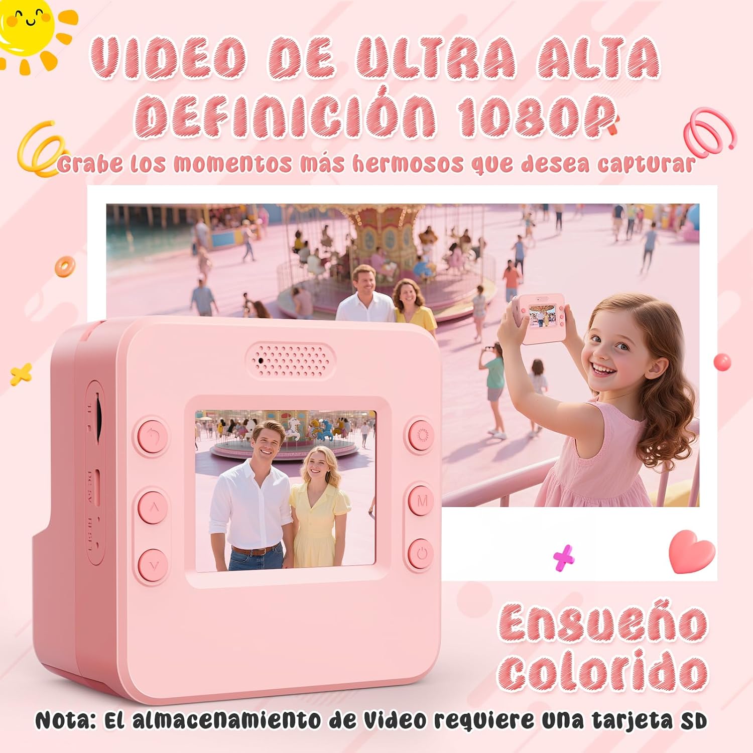 Thumbnail 5 de Cámara instantánea infantil 1080P 2.4" 32GB
