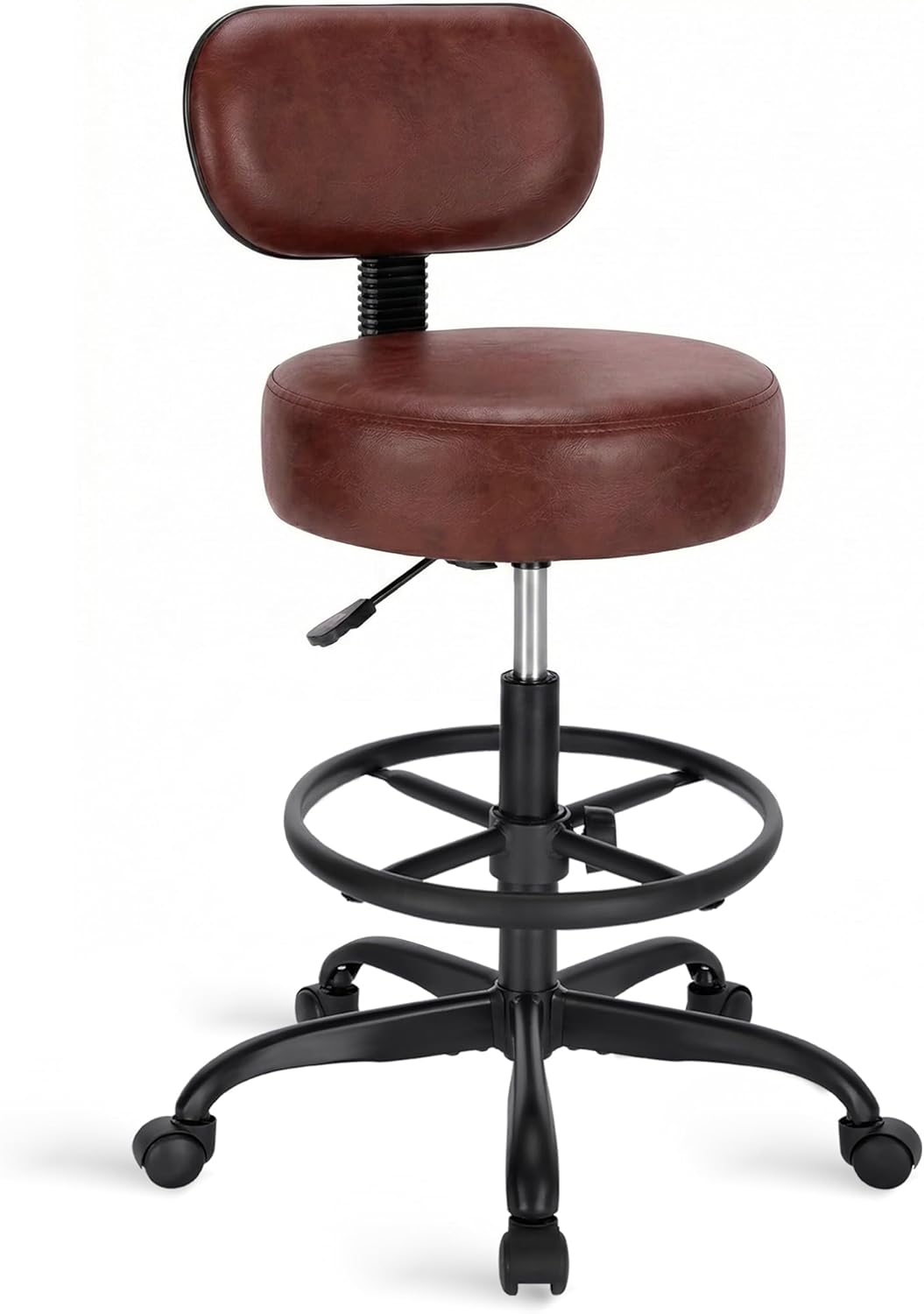 Detalle de SUPERJARE Drafting Chair with Backrest, Adjustable Height, Swivel Seat & Footrest