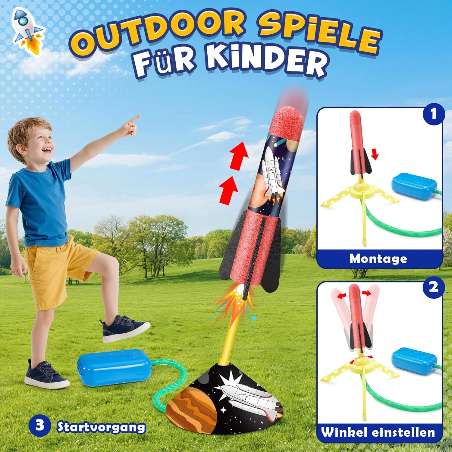 Thumbnail 2 de Anginne Raketen-Spielzeug aus Schaumstoff – Outdoor-Cohetes für Kinder ab 3 Jahren