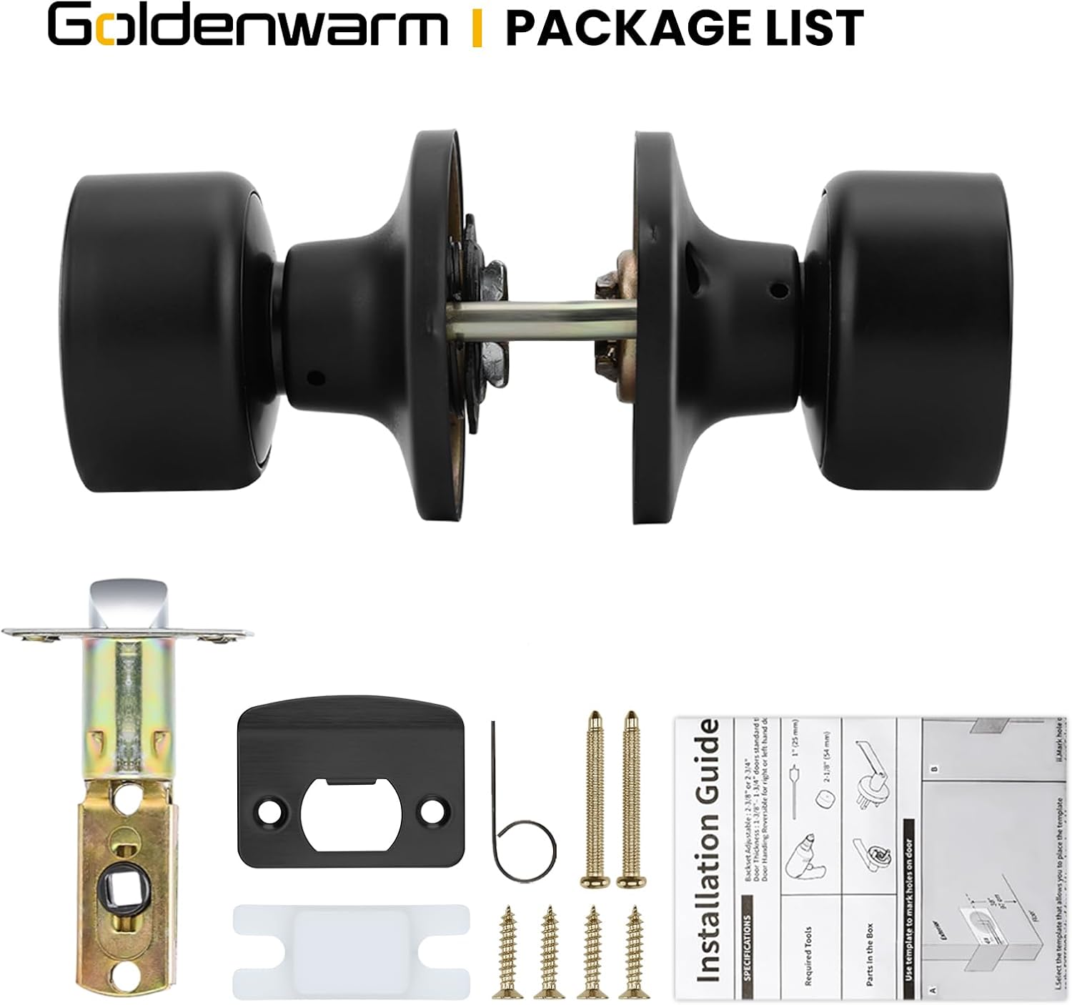 Detalle de Goldenwarm Passage Door Knobs