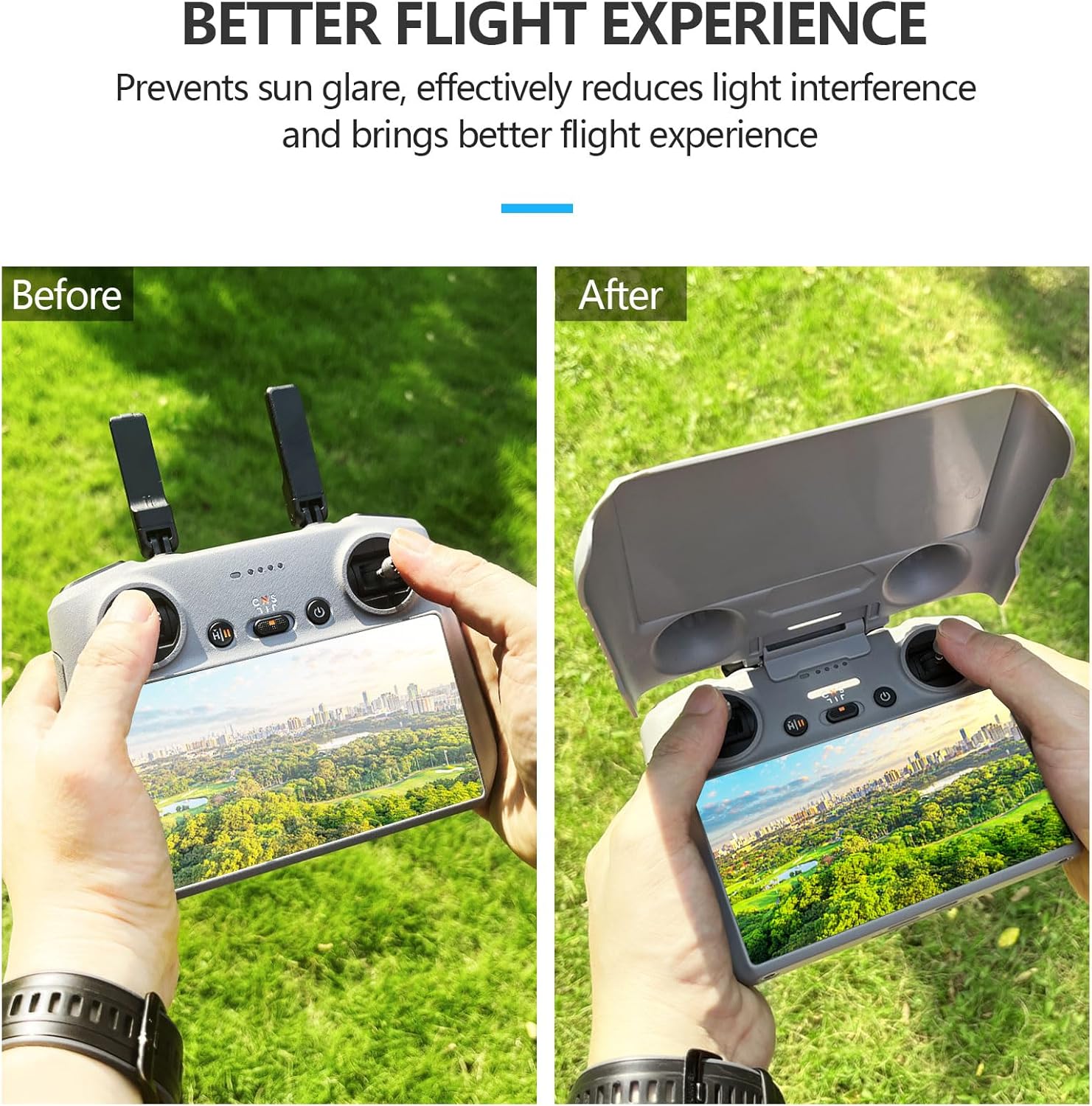 Detalle 1 de FPVtosky Mini 5/4 Pro RC-2 Sonnenblende für DJI Mini 5/4