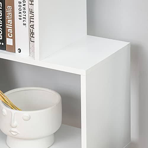 Thumbnail 8 de HOMCOM Estantería Librería S de Madera, 6 Estantes Blanco