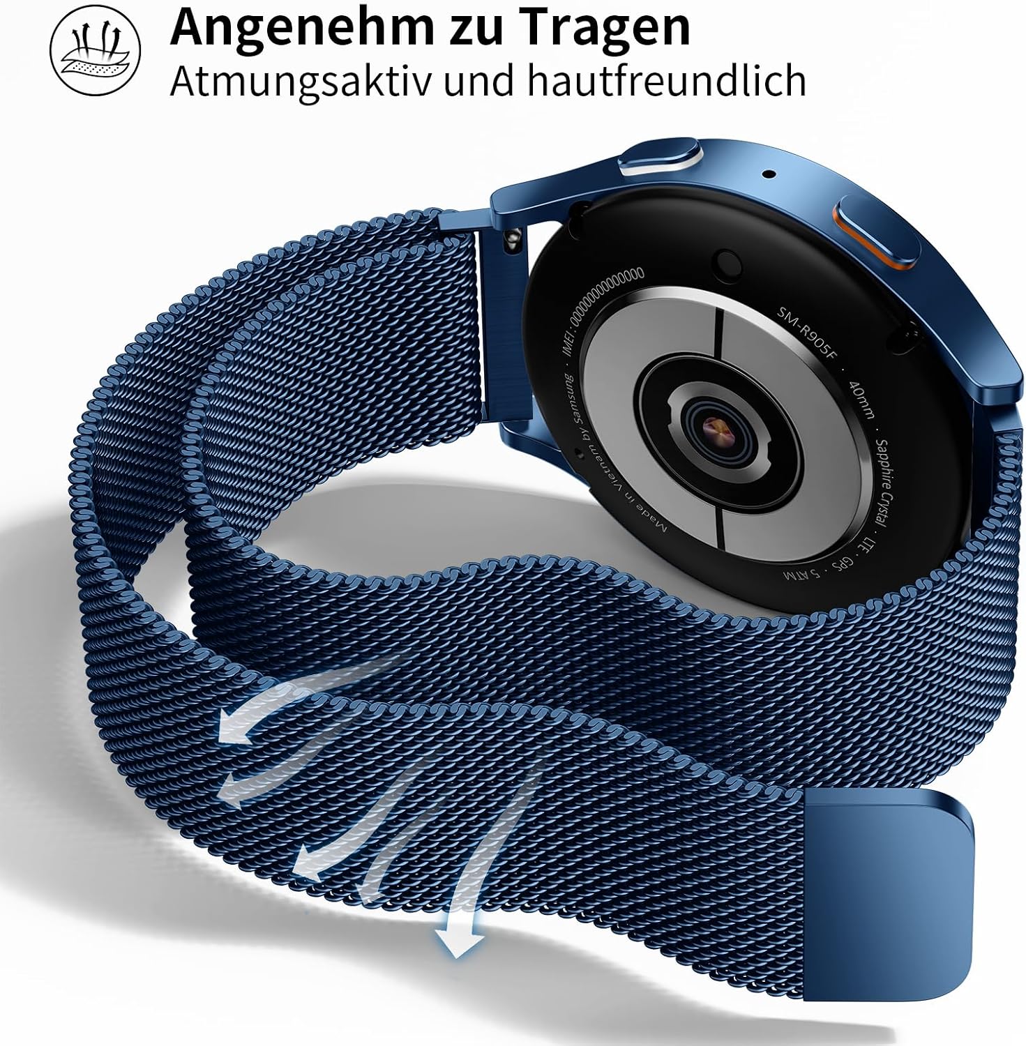 Detalle 2 de LYYLTX Edelstahl Mesh Uhrenarmband mit Magnetverschluss – Schnellverschluss, 14–24 mm