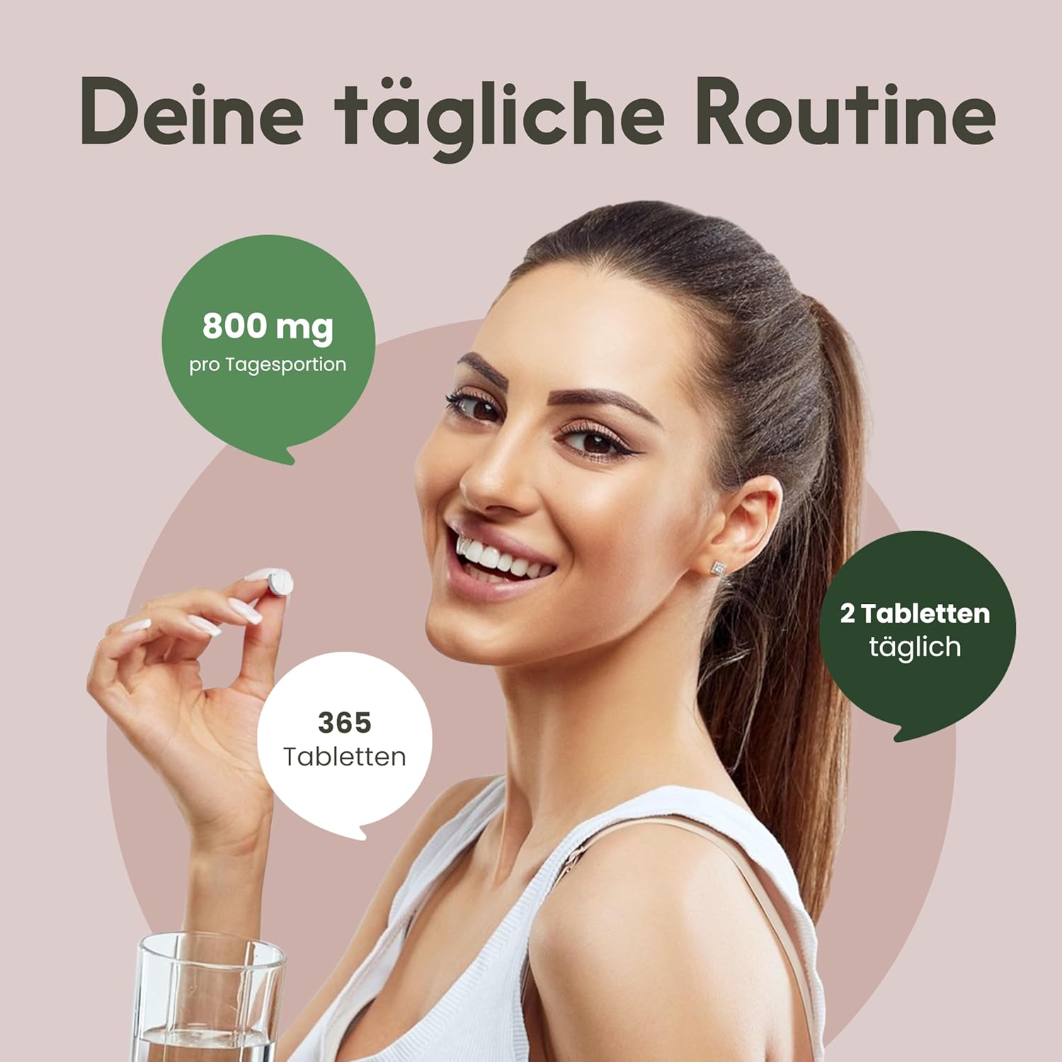 Thumbnail 2 de Bloom Naturals Calcium Tabletten 800 mg