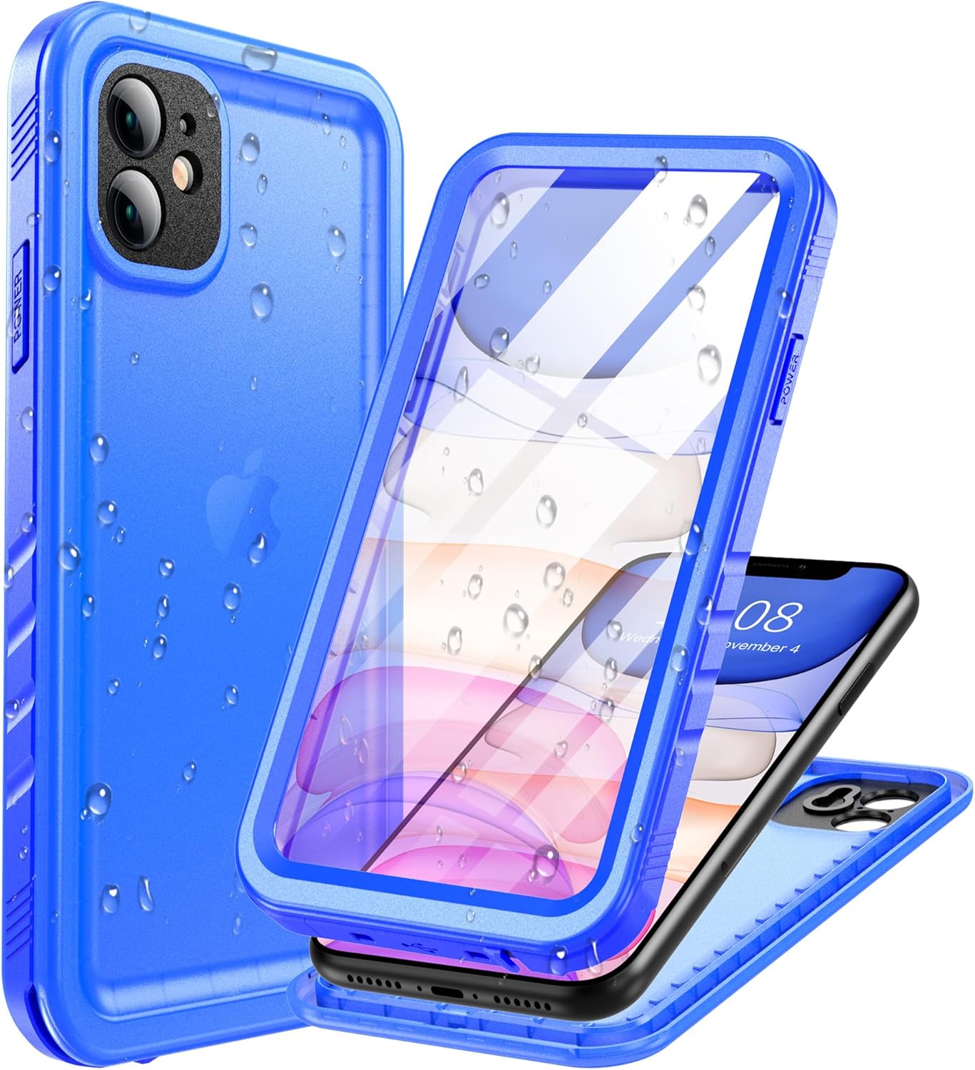Cozycase Cover TOP Antiurto IP68 per iPhone 11 – Protetta e Leggera, Blu