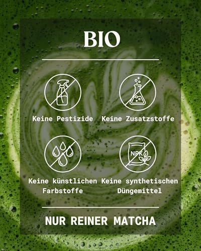 Detalle 2 de NaturaleBio Bio Japanisches Premium Matcha Pulver mit L-Theanin