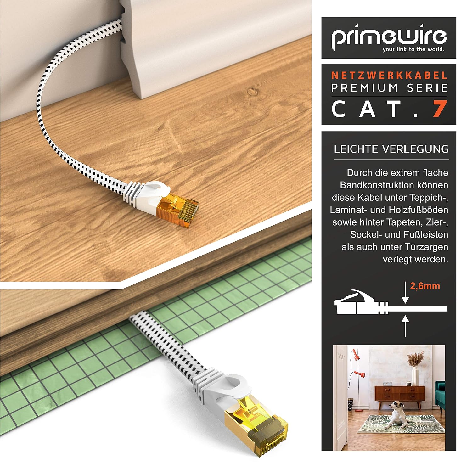 Thumbnail 5 de CSL 20m Cat7 Netzwerkkabel Flach