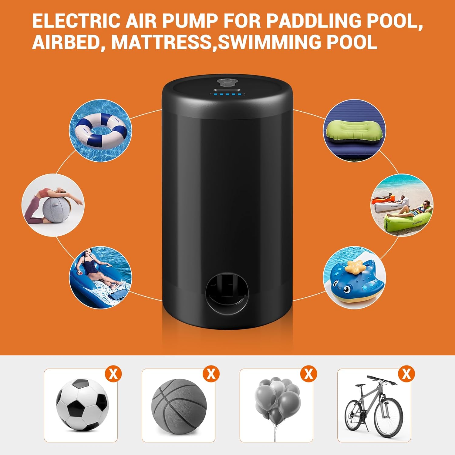 Thumbnail 6 de ytorgr Portable Electric Mini Air Pump for inflatables (rechargeable, Type-C)