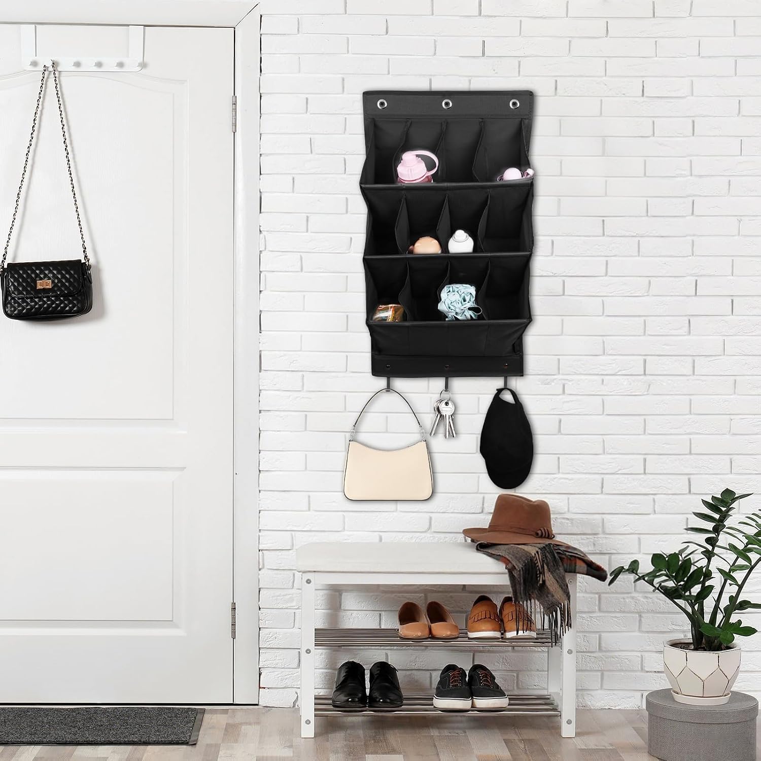 Thumbnail 6 de FitRepa CADDY wiszący organizer na buty, 12 kieszeni, czarny