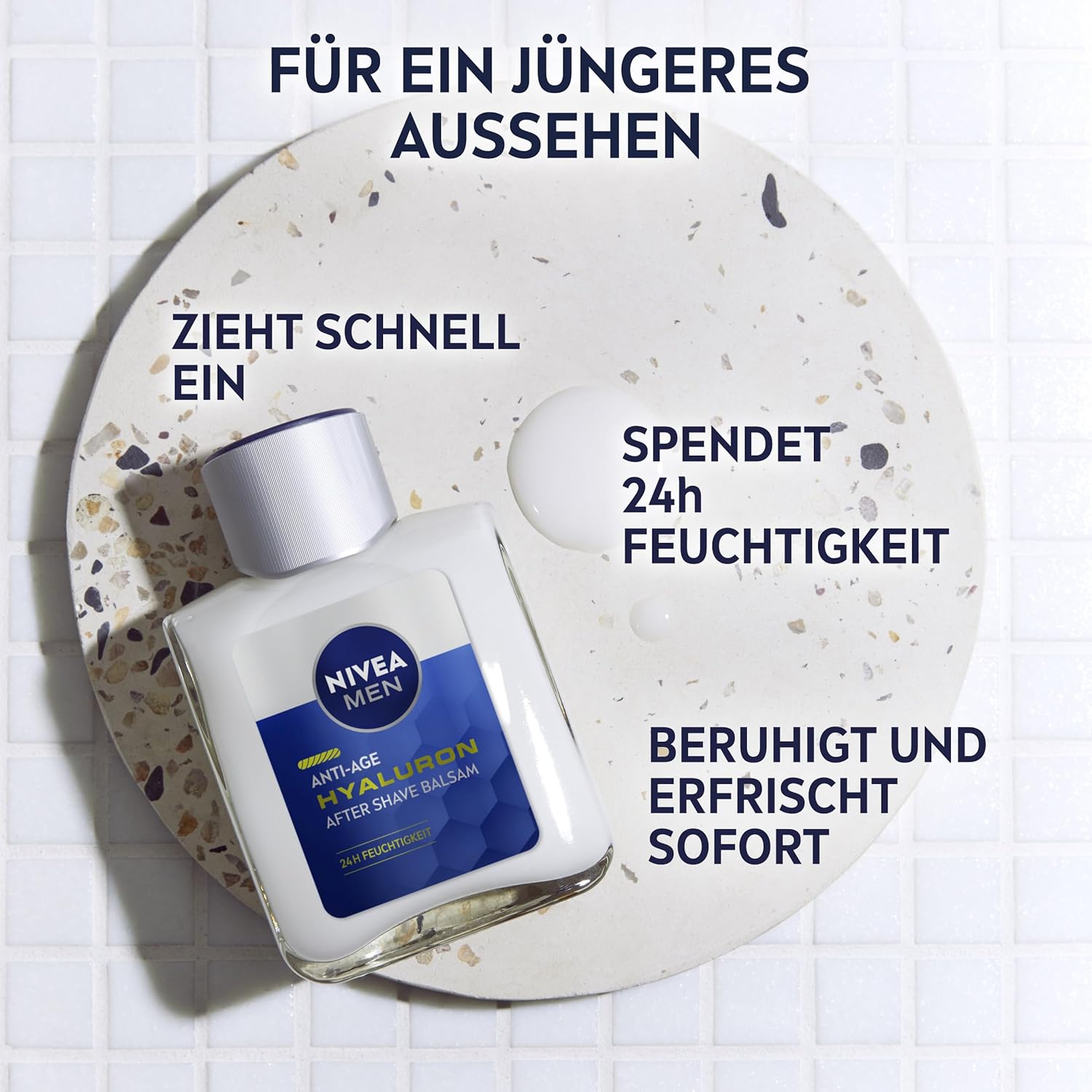 Detalle 2 de NIVEA MEN Anti-Age Hyaluron After Shave Balsam (100 ml) – beruhigende Gesichtspflege nach der Rasur