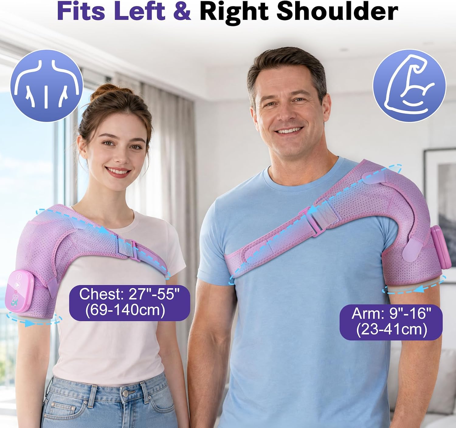 Thumbnail 6 de DREAMSOME Cordless Shoulder Heating Pad with Vibration, 5000mAh Battery