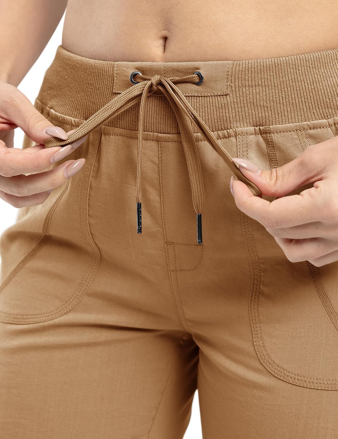 Detalle de TBMPOY Ladies Capri Pants Clearance Cargo Capris, Quick-Dry 6-Pocket Hiking Pants