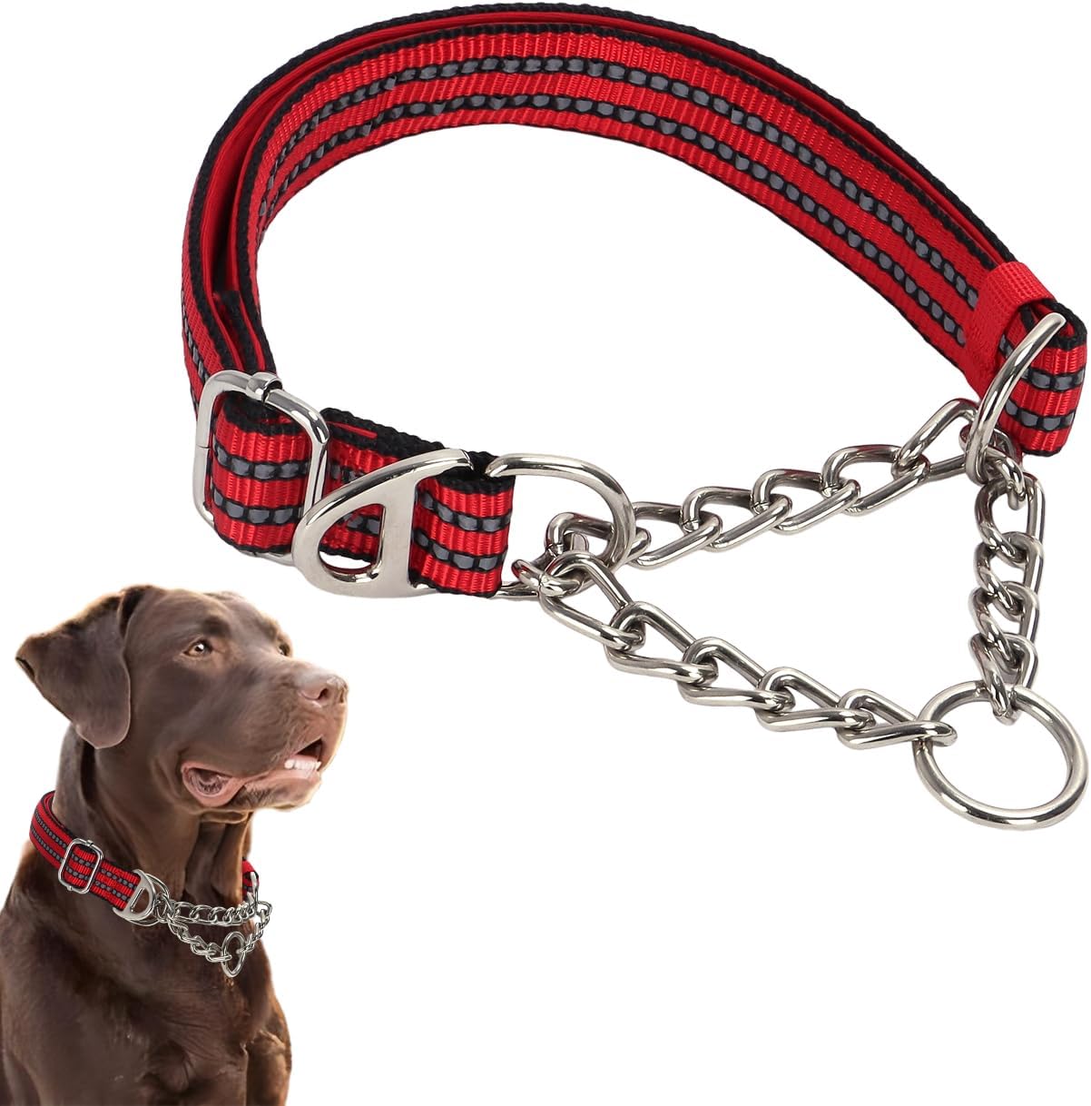Thumbnail 6 de Martingale Collar for Dogs: Reflective Nylon, Adjustable Training Collar for Medium to Large Breeds