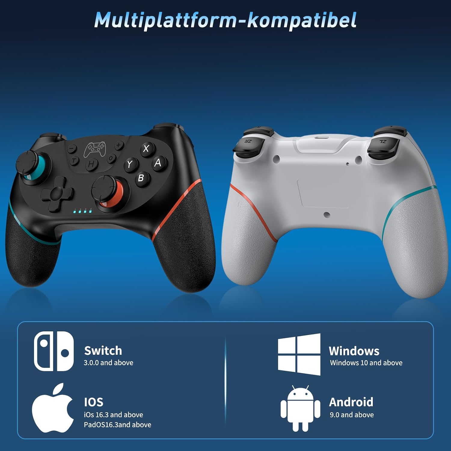 Thumbnail 6 de Reddening Switch 2 Controller – Doppel-Set für Nintendo Switch-Familie (Schwarzweiß)