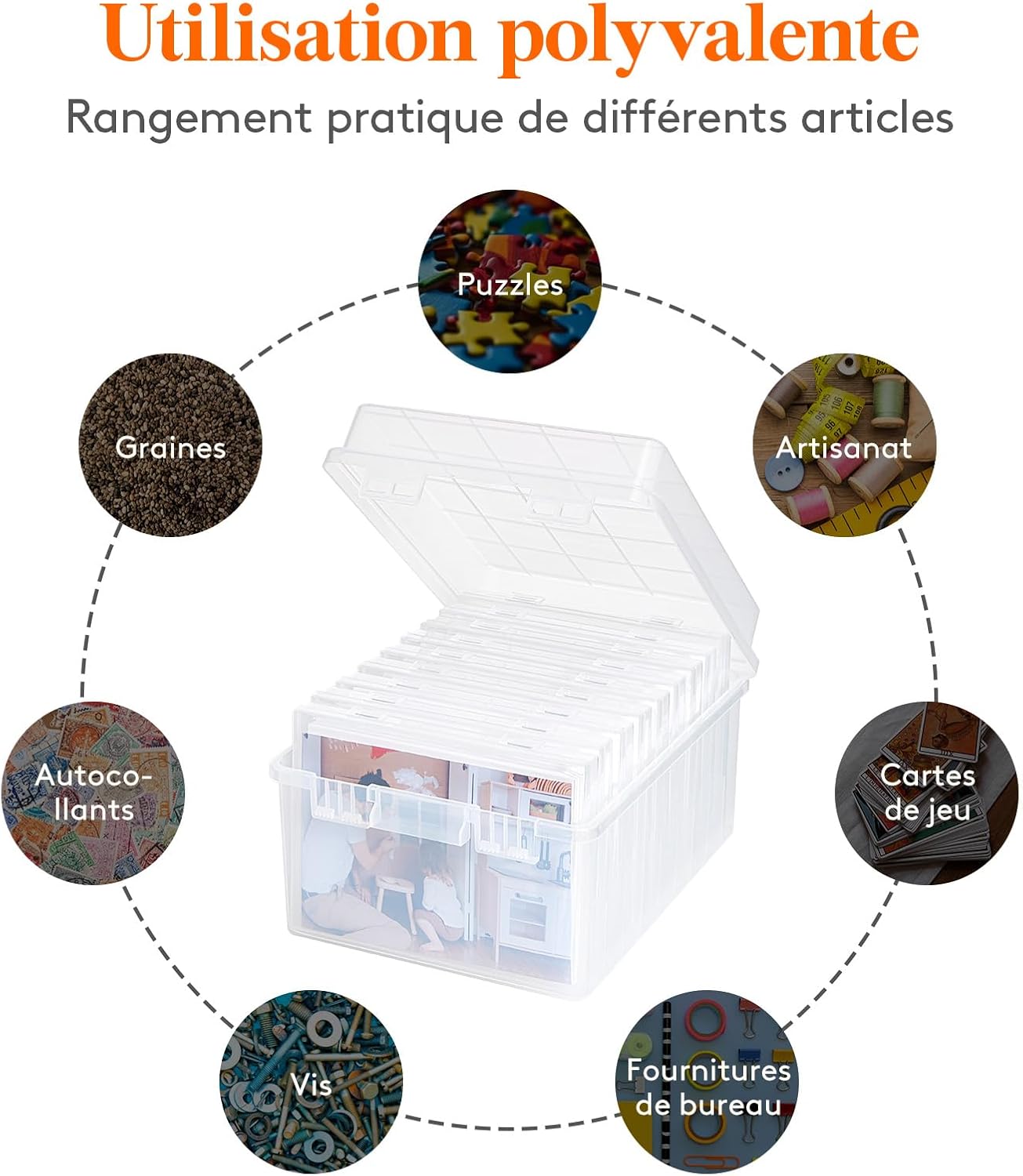 Thumbnail 1 de Lifewit Boîte de Rangement Photo 13x18cm 900 pcs