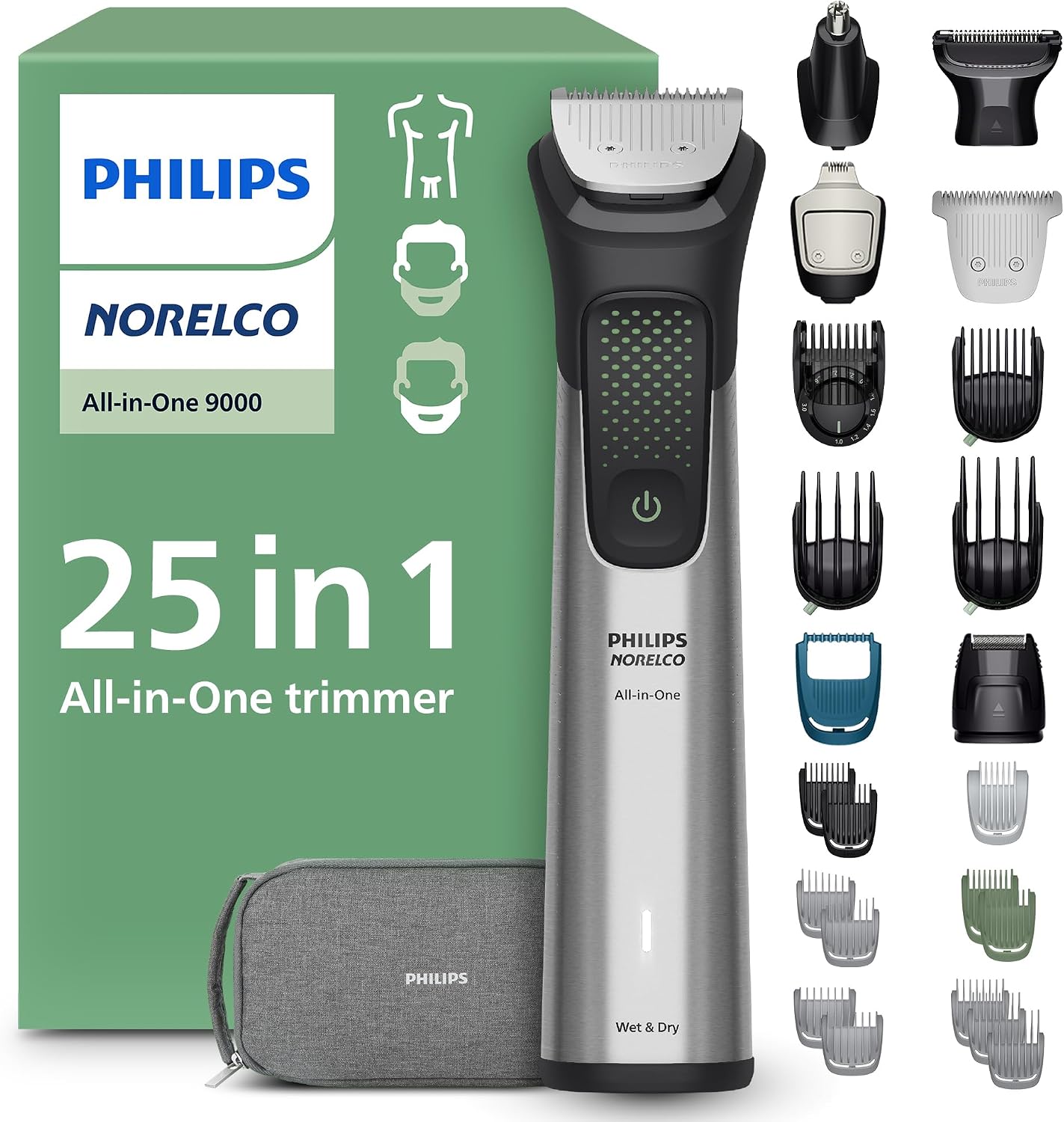 Detalle de Philips Norelco MG9580/40 All-in-One Trimmer, 25-in-1, 27 Length Settings