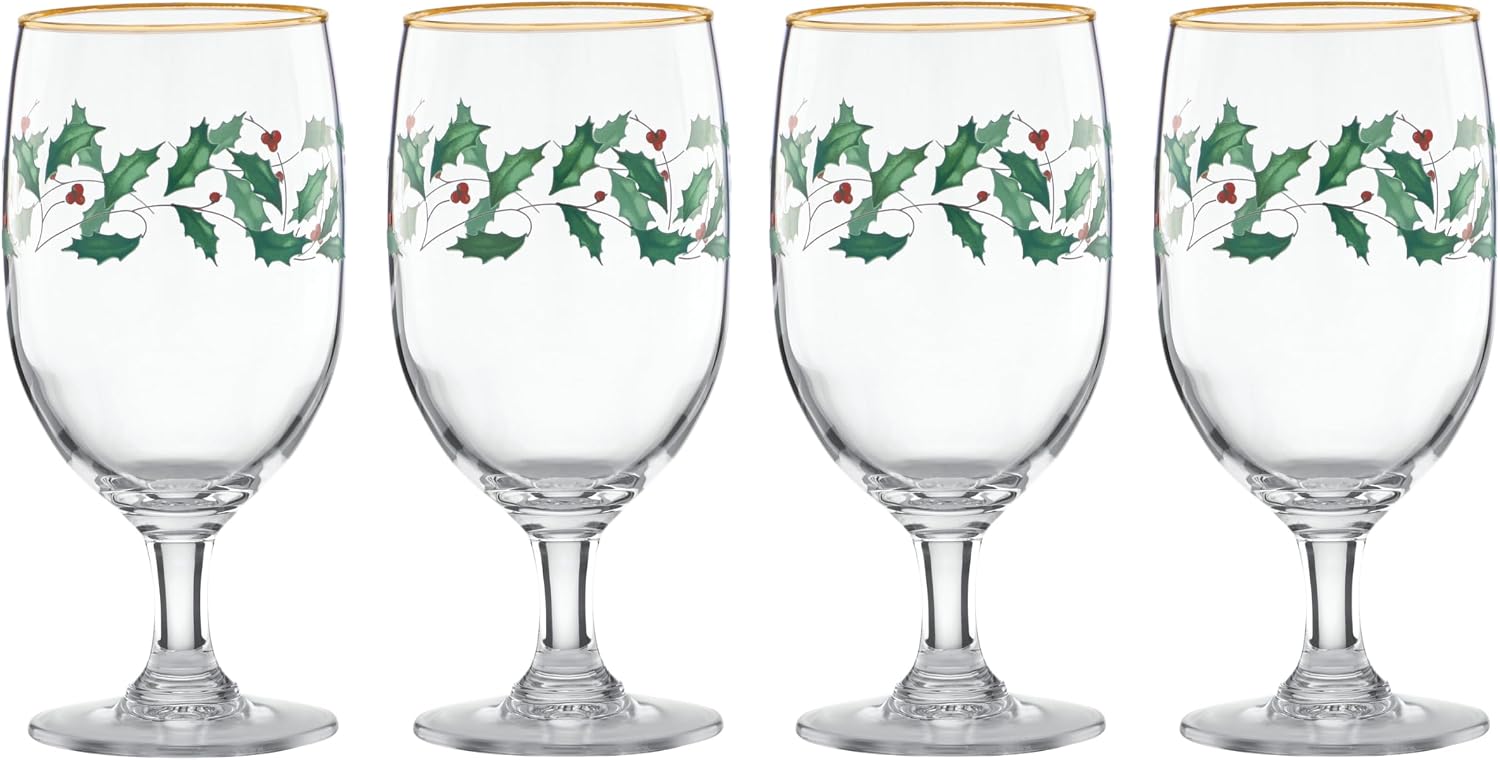 Detalle de Lenox Holiday Iced Beverage Glasses, 14 oz