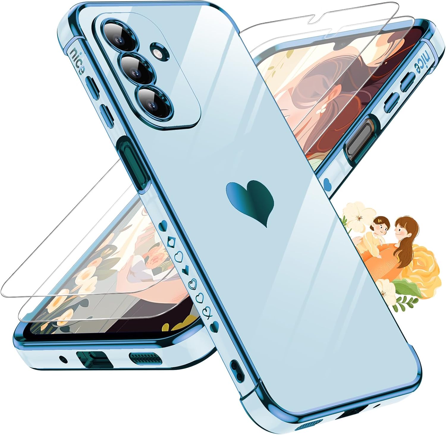 Thumbnail 6 de LeYi Galaxy A17 5G Case (Pink) with Tempered Glass Screen Protector + Full Camera Lens Protection (2-pack)