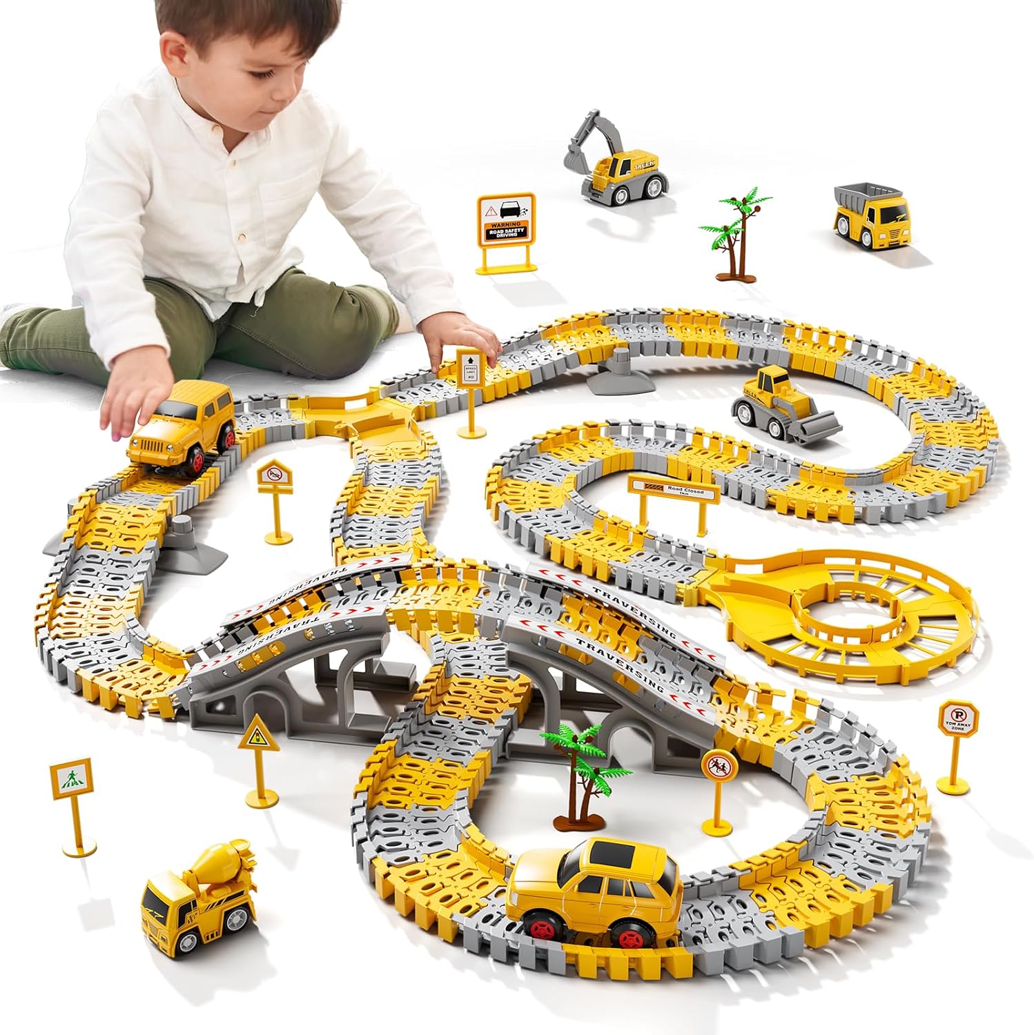 Thumbnail 1 de iHaHa Construction Race Track Set for Ages 3–6