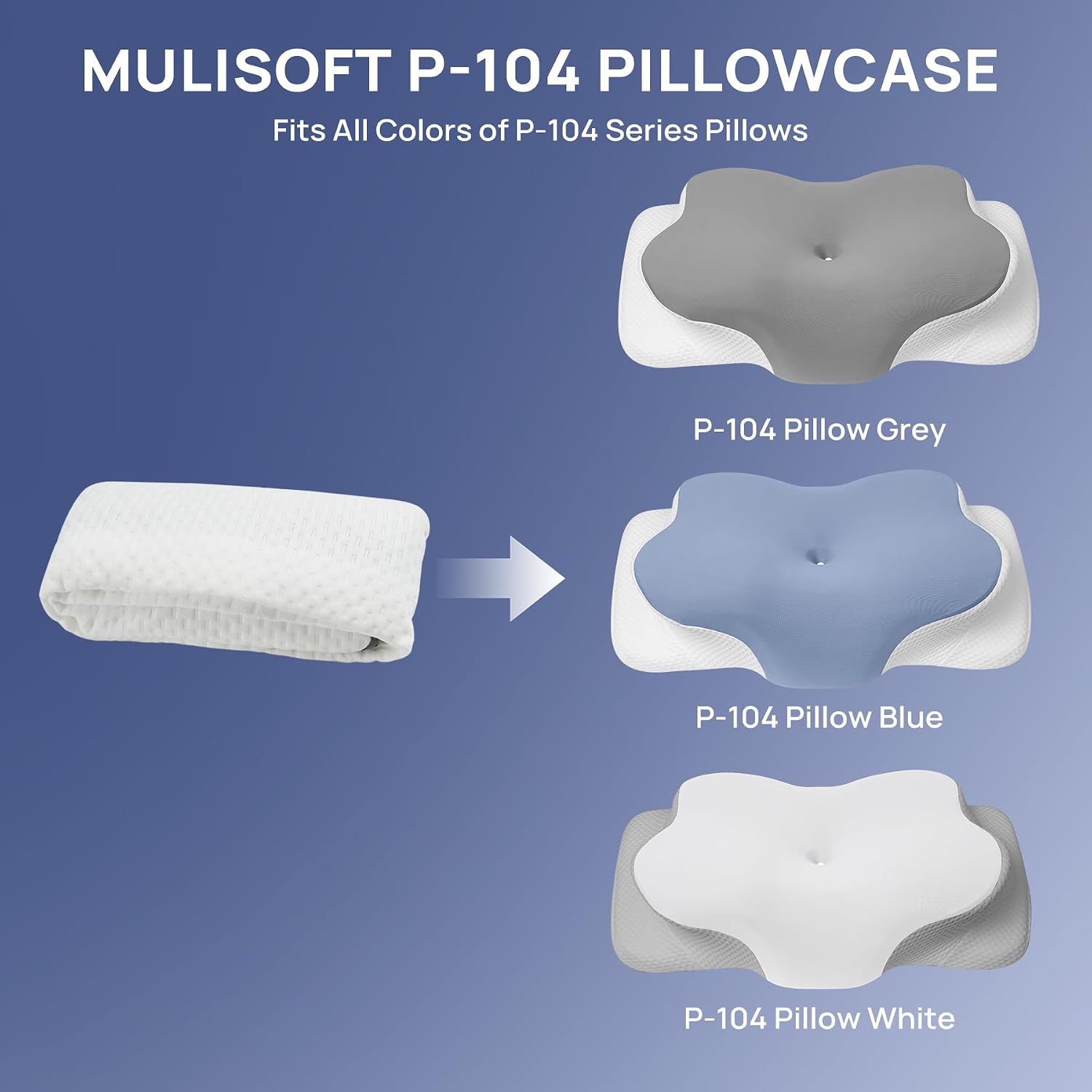 Detalle de MULISOFT 104 Pillowcase – Replacement Covers for Compatible MULISOFT 104 Pillows