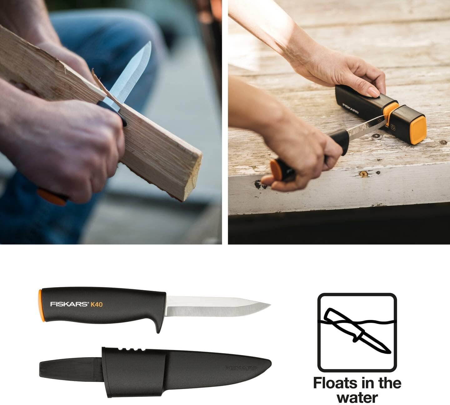 Thumbnail 3 de Fiskars Kaminofen-Set Freizeitbeil X5-XXS, 23 cm inkl. Xsharp Schärfer, Universalmesser K40 und Köcher