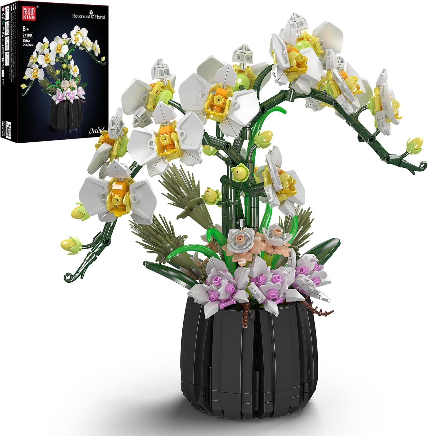 Detalle de Mould King 24108 Orchideen-Baustein-Modell