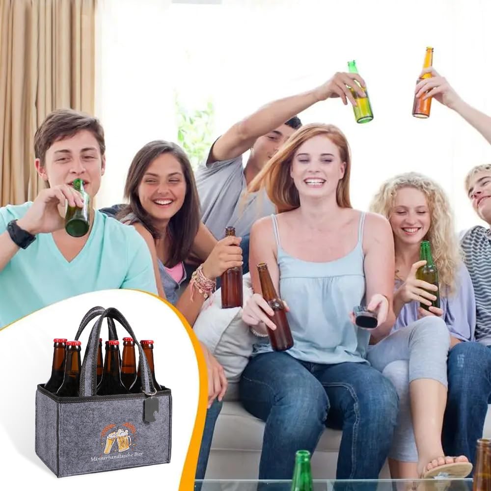 Thumbnail 6 de KHstylehoo Männerhandtasche Bier 6 Flaschen
