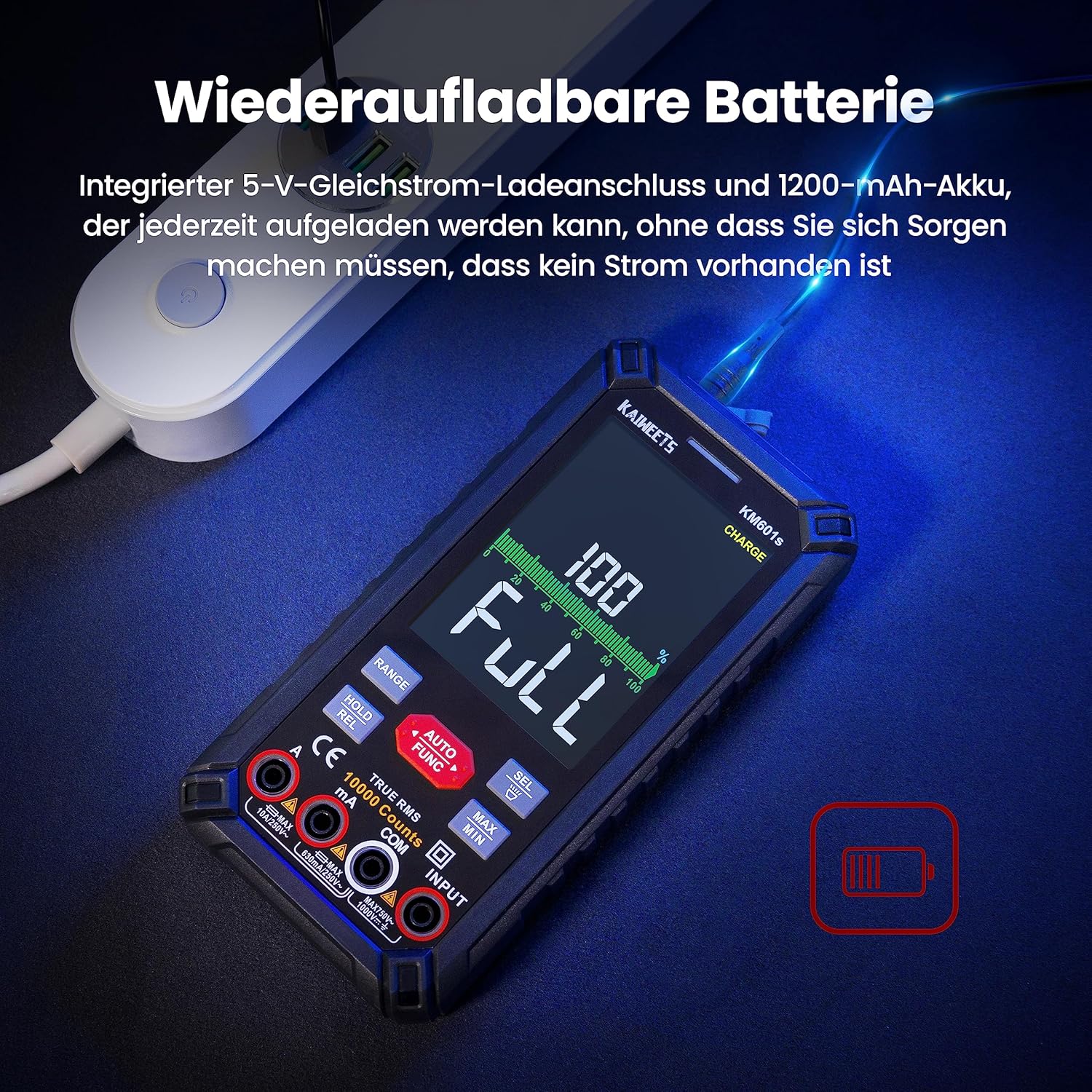 Thumbnail 4 de KAIWEETS KM601S Multimeter 10000 Zählungen