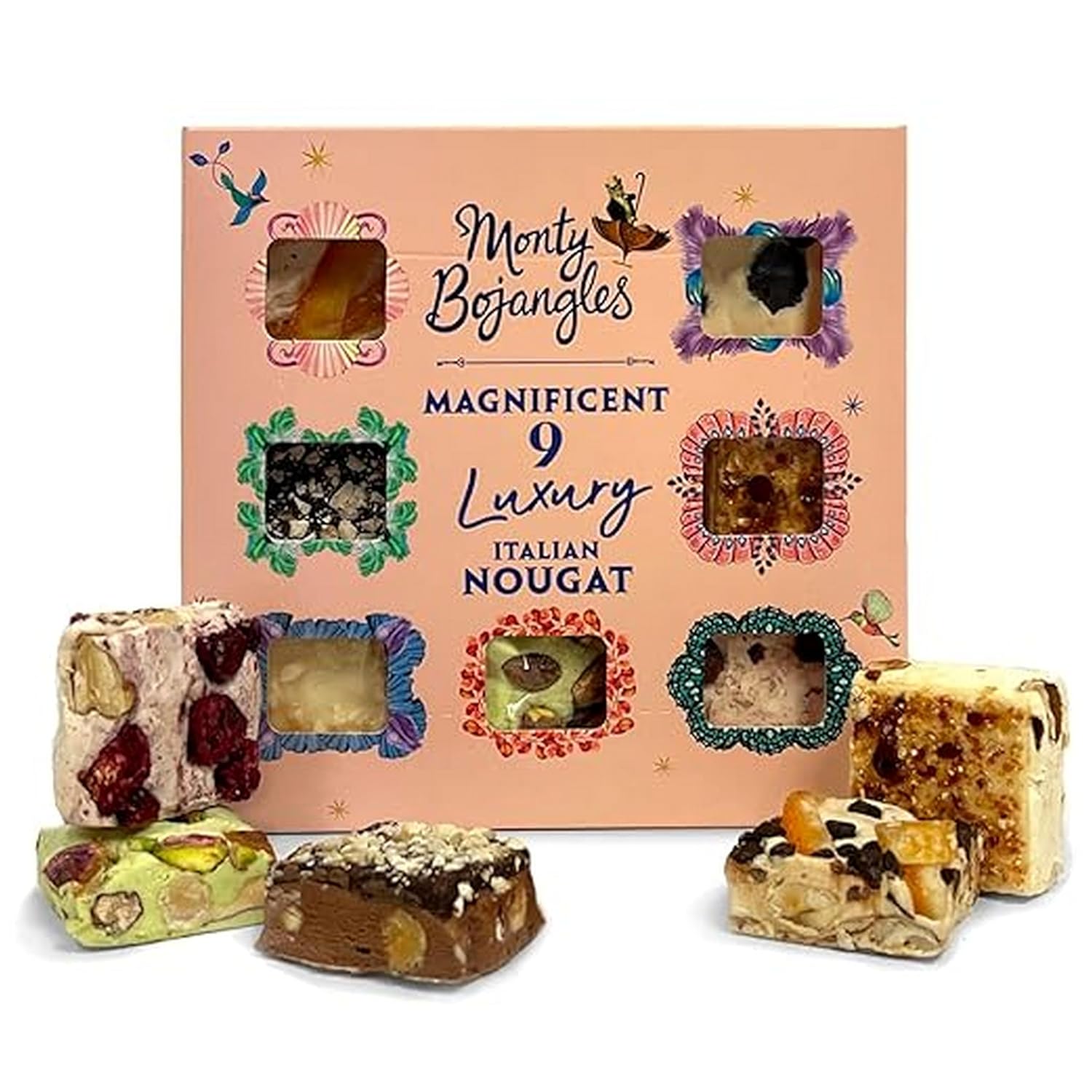 Detalle de Monty Bojangles Magnificent Nougat Schokolade Geschenkset (9 Stück) mit 9 Sorten