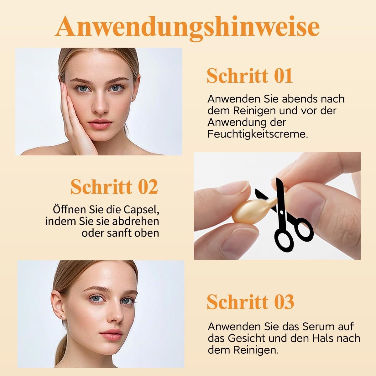 Detalle de HKH Vitamin C Face Serum Capsules with Vitamins C & E and Niacinamide