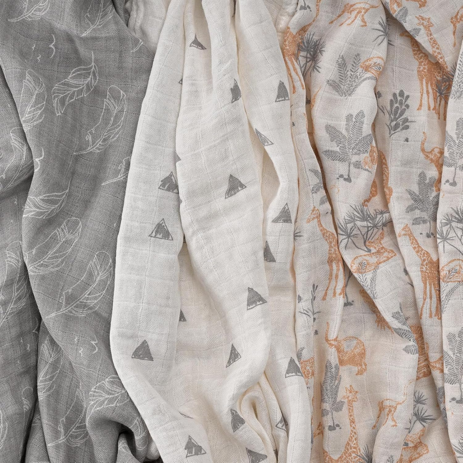 Thumbnail 6 de GLLQUEN Musselintücher für Babys (6er-Set) – 70 x 70 cm Spucktücher aus Bambus-Viskose & Baumwolle