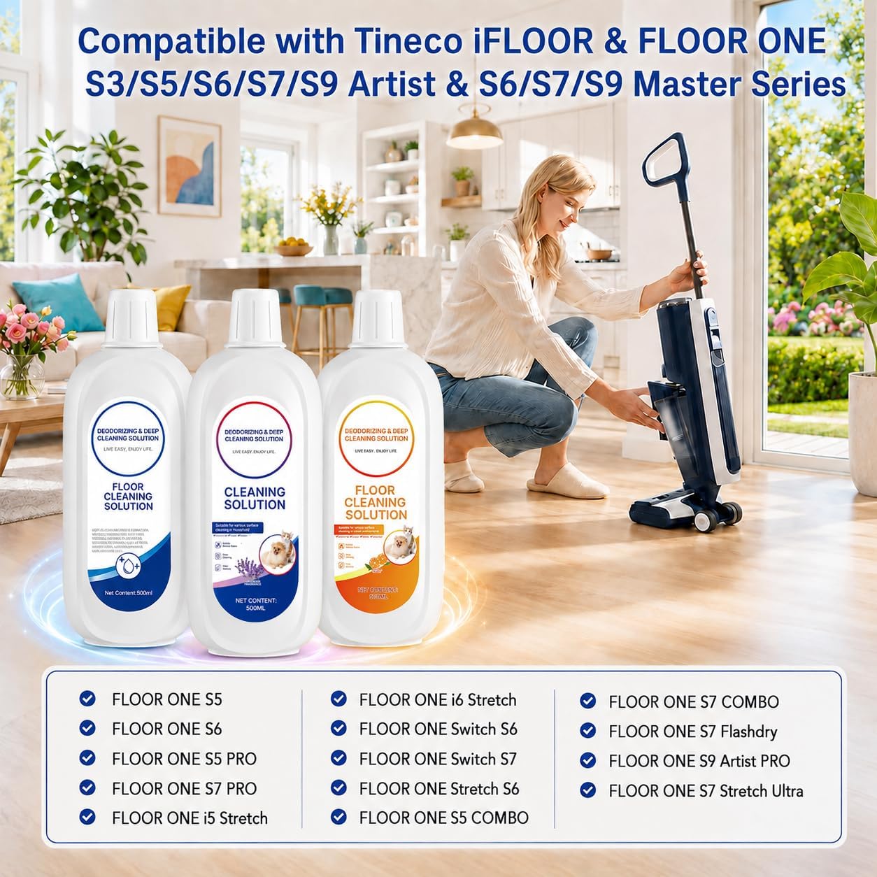 Thumbnail 1 de Vacbeuta qjj002 Floor Cleaning Solution, 1.5 L for Hard Floors