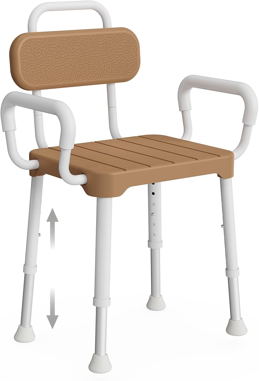 Detalle de Loyoda Shower Chair, 350 lb Capacity, Adjustable Height, Removable Arms and Back