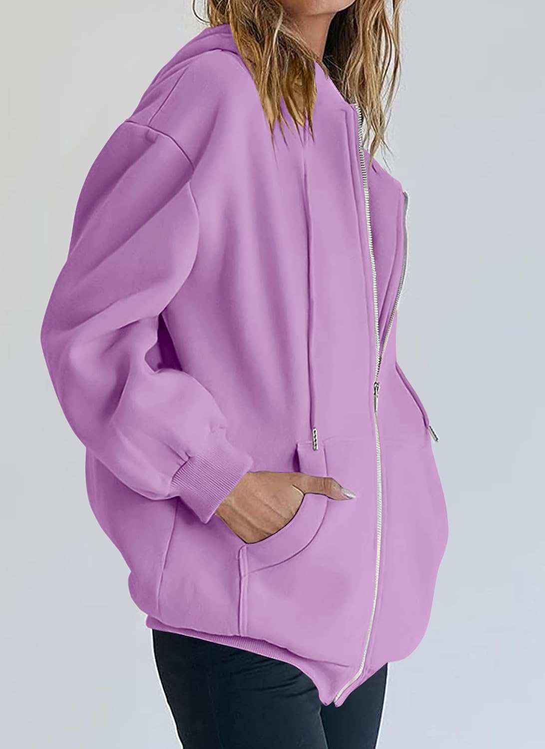 Thumbnail 6 de PRETTYGARDEN Women's Zip-Up Hoodie, Fleece-Lined